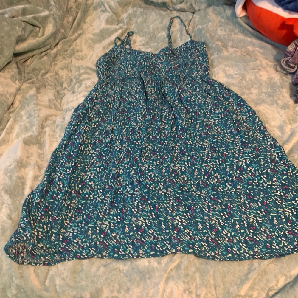 Aeropostale dress - teal floral print straps